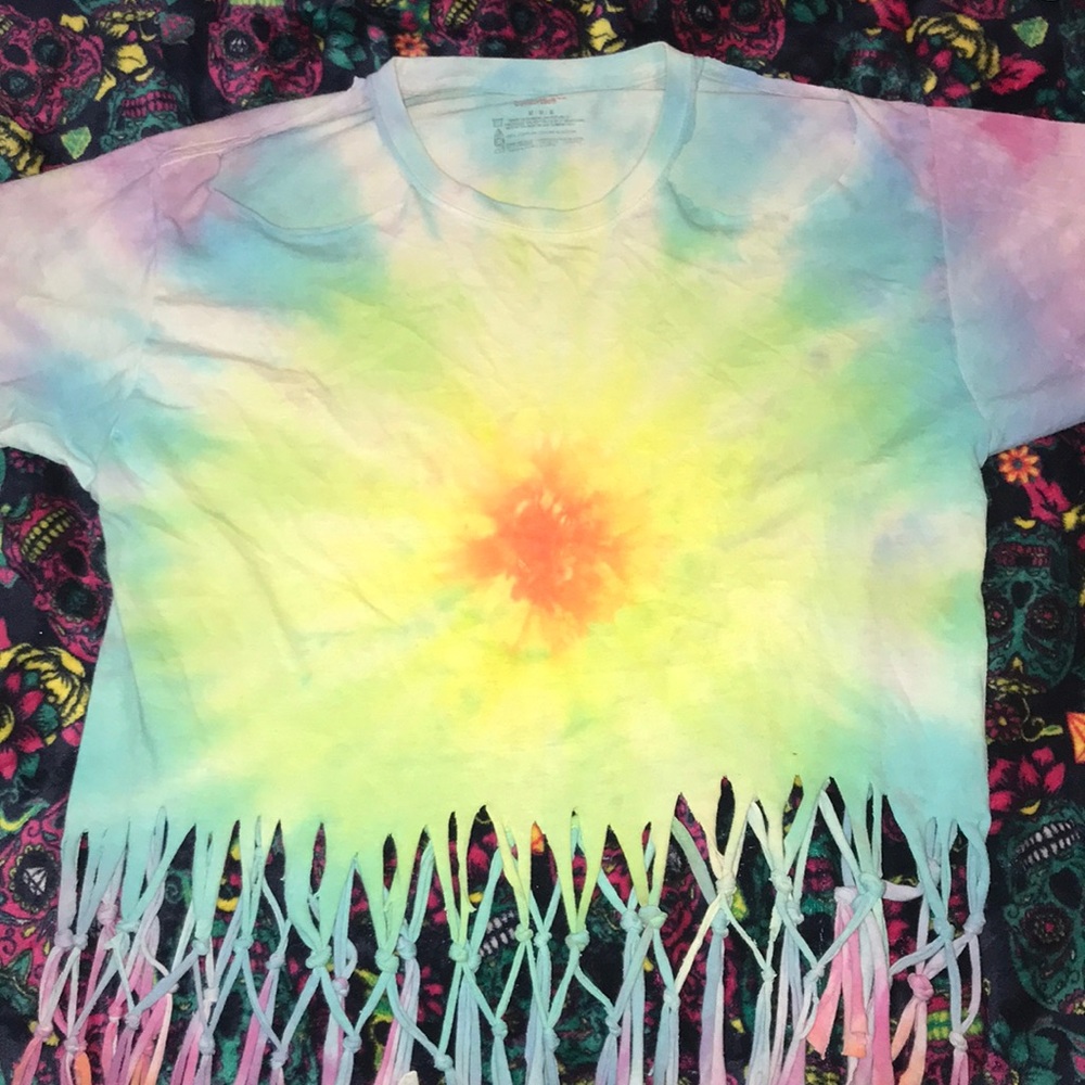 Home made Tie-dye with fringe